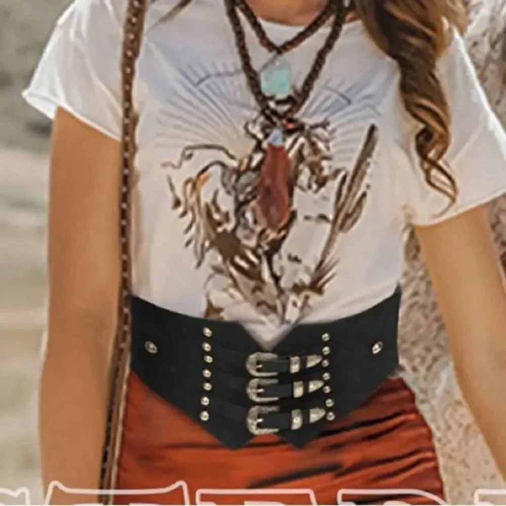 Wide Corset Waist Belt
